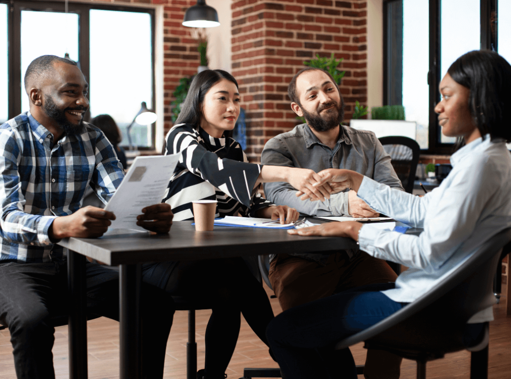 HR team interviewing a job candidate during the recruitment process